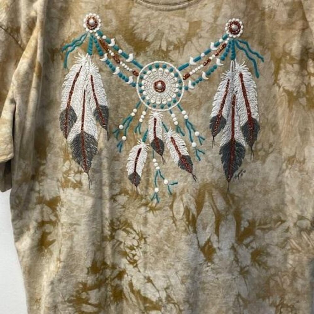Vintage Native American Dream Catcher Shirt Size XL single stitch Boho